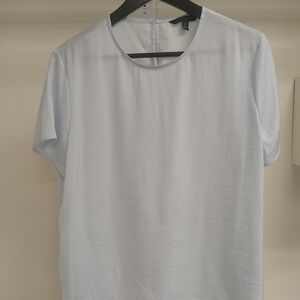 Banana Republic Light Blue Short Sleeve Crewneck Blouse